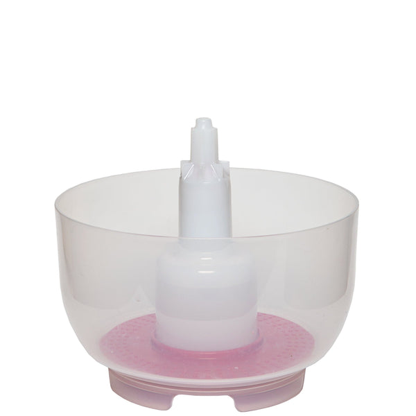 Vintage Shop Monster Cleaner bottle sanitizer injector with translucent basin, central spray stem, and red base
