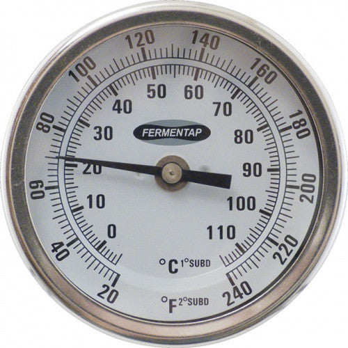 1/2" MPT Fermentap Dial Thermometer